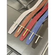 Tomford TOM FORD Men's Belt Belt Whole Leather Cutting Double Color Matching Can Be Used on Both Sid