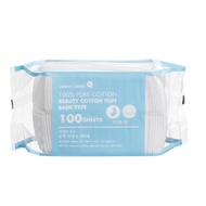 Korea UL Heart-To-Heart Cotton Pads-Edge Pressing (100 Pcs) 8-0316 [Official Flagship Store]