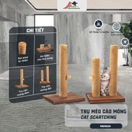 Cat Scratching Post, MDF wood base scratching Post combined with natural sisal fiber - Cat Scratchin