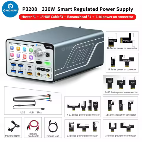 Aixun P3208 Smart Regulated Power Supply 320W 32V/8A Current and Voltage Parameters for iPhone 7-16 
