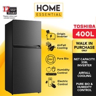 Toshiba 400L 2-Door Inverter Refrigerator Fridge GR-RT468WE-PMY(06) Peti Sejuk | Peti Ais