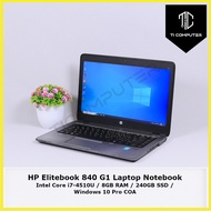HP Elitebook 840 G1 Intel Core i7-4510U 8GB DDR3L RAM 240GB SATA SSD Refurbished Laptop Notebook