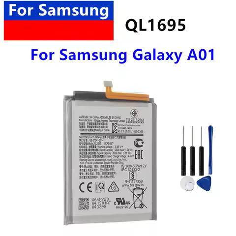 Replacement Phone Battery QL1695 For Samsung Galaxy A01 A015F A015G A015M SM-A015F + Free Tools