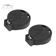 2 Pcs CR2450 Coin Cell Button Battery Socket Holder Case 2 Pins Black