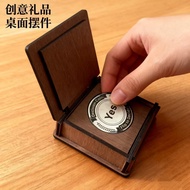 Creative Gift Decision-Making Tool Decision-Making Coin Creative Wooden Square Retro Customized Soli