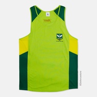 Neon Green Commando Singlet ARMY SAF Jogging Running Workout Exercise Daily Training Fitness Tee T s