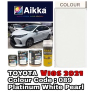 Aikka Paint / TOYOTA VIOS 2021 / 089 / PLATINUM WHITE  - Aikka OEM Factory Colour / TOUCH UP PAINT /