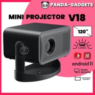Mini Portable Projector V18 Full HD 1080P Bright Screen HDMI Audio Support Mirror Screening IOS Andr