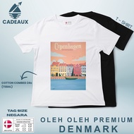 DENMARK 45 SOUVENIR T-Shirt Cotton Combed 24s SOUVENIR PREMIUM GIFT
