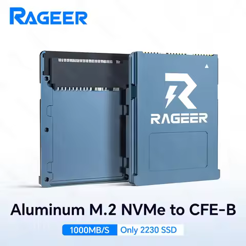 RAGEER Aluminum M.2 2230 NVMe SSD to CFExpress Type-B Adapter Card (Compatible with Canon R3/R5C vs 