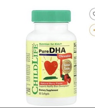 ChildLife Essentials, 純 DHA，天然漿果味，90 粒軟凝膠