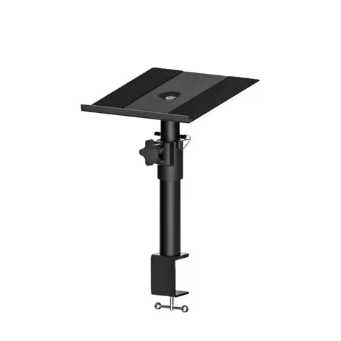 A99E-Studio-Grade Clamp Mount Speaker Stand Height Adjustable Desktop Platform For Studio Monitors C