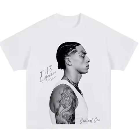Central Cee Graphic T-Shirt Men Minimalist Vibe Oversized Tee Hip Hop Artist Fan Merch Breathable Co