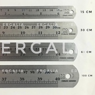 ITO Stainless Steel Ruler Mistar Penggaris Besi mm cm inchi Ori Japan
