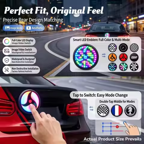 New Dynamic LED Car Logo stickers Ultra-thin HD Animated Rear Emblem for X1 X2 X3 X4 X5 X6 X7 M2 M3