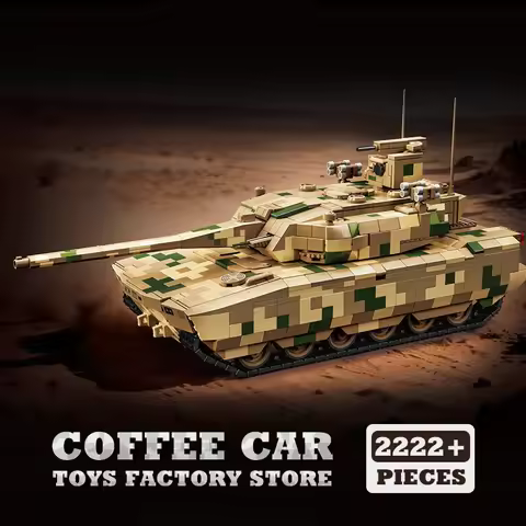 ZTZ100 Main Battle Tank Building Bricks Army Panzer Blocks Model Military Armored Cars Assemble Puzz