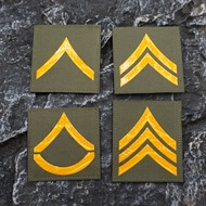 [Custom Velcro patch] AE.Reflective laser engraved rank badge morale patch 3D Velcro Patch /Badges/a