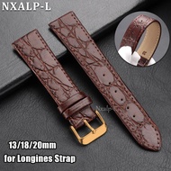 Crocodile Pattern Genuine Leather Strap 13mm 18mm 20mm for Longines for Omega Cowhide Watch Band Ult