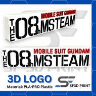 Gundam 08th MS Team 3D logo for your action figure and funko