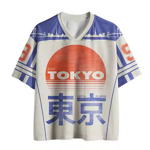 2026 Tokyo Japan Fun 3DV Neck Sports Fitness T-shirt for Men and Women, Children's Parent Child Wear