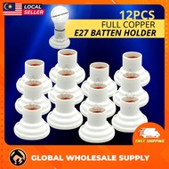 12PCS E27 Batten Holder Wedge Holder Wall Mount Lamp Lampu Mentol Gantung Lampu Siling Lamp Holder T