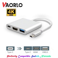 VAORLO USB C Type-c to Hdmi 3 in 1 Adapter Converter 1080P 4k TV Digital HDMI Video Converter Replacement Dock For Nintendo Switch PS4 PC Smart Phone