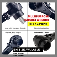 Big size dual ratchet 50 x 55 mm Scaffold Spanner Ratchet Wrench Double Multifunctional Socket