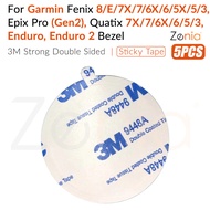 Zenia 5ชิ้น 3M เมตรที่แข็งแกร่งสองด้านเทปเหนียวสำหรับ Garmin Fenix 8 E 7X 7 6X 6 Pro 5X 5 3 Saphhire