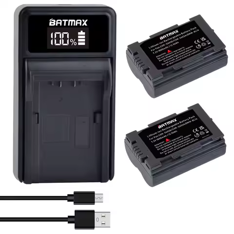 1800mAh CGR-S602 S602 CGR S602E Battery and LED USB Charger for Panasonic DMC-L1 DMC-LC40 DMC-LC5 Le