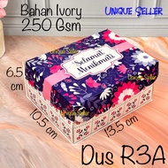 UNGU [Contents 10] R3A Cake Box 13.5x10.5x6.5 cm Ivory Purple Flower Box Bread Box Cake Pudding Bles