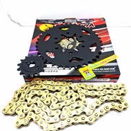 Gearset girset chainkit gear gir set chain bajaj pulsar 200ns 200 Ns Gold yuzaka