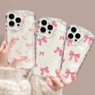 Pink Bow Pattern Case Cover For Realme C55 C53 C65 C63 C76 C75 C71 C21Y C35 C31 C33 C30 Casing Cute 