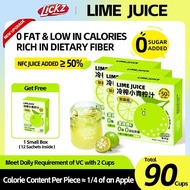LICKZ JUICE Lime Calamansi Juice Beverage Concentrate - BUNDLE 90 Sachets with 12 Sachets Lime [0 Fa