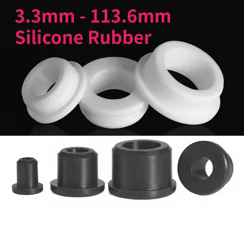 3.3mm - 113.6mm Round Hollow Silicone Rubber Grommet Hole Plug Wire Cable Wiring Protect Bushes O-ri