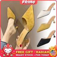 READY STOCK 💝 FRIMO Taliasah Highheel Women’s Kasut Tinggi Suade Shoe Shoes Sandal High Heels Peremp