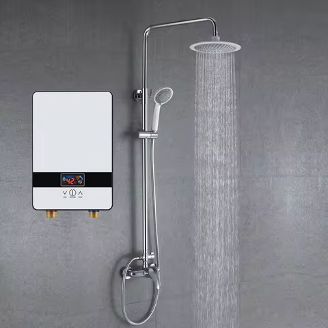 6500W Instant Electric Water Heater Constant Temperature Flow Water Heater For Bathroom Shower Kitch