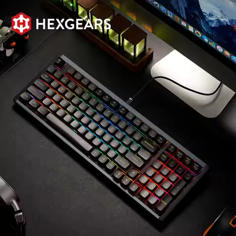 HEXGEARS I4 Mechanical Keyboard 99Key RGB Hotswap PBT Gasket Gaming Keyboard Wired/2.4GHz Wirless/Bl