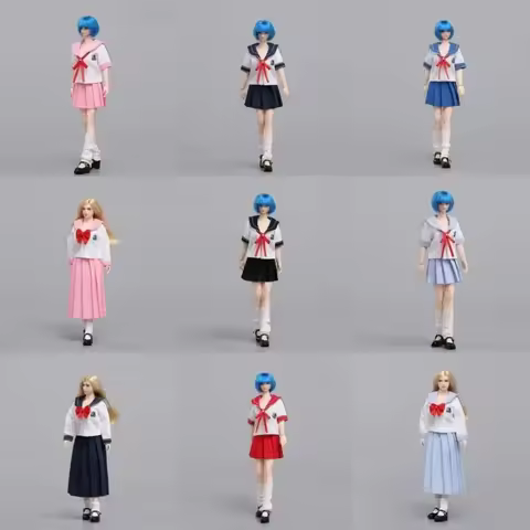 CDTOYS CD047 1/12 Scale Action Figures Sailor Uniform Jk Student Set Clothes Outfit Model for 6'' Fe