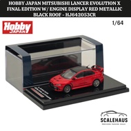Hobby Japan 1 Mitsubishi Lancer Evolution X Final Edition64/ with Engine Display Model Red Metallic 