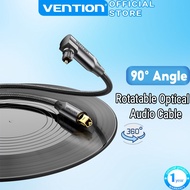Vention Digital Optical Audio Cable 90 Degree Angle Rotatable Optical Audio Cable Fiber Toslink Digi