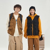 【雙 11 限定】日系多口袋工裝夾克情侶外套馬甲男女上衣