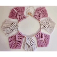 KATUN PREMIUM Macrame wall decoration 100cm 7 brown leaves aesthetic home decoration PREMIUM COTTON 