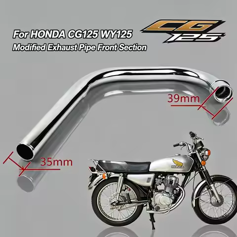 CG125 Motorcycle Retro Modified Exhaust Pipe Front Section For HONDA CG125 WY125 Exhaust Pipe Front