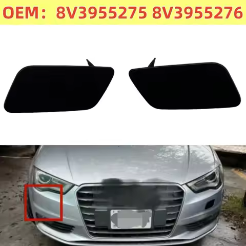8V3955275 For Audi A3 2012-2016 Front Bumper Headlight Headlamp Washer Spray Nozzle Jet Cover Cap 8V
