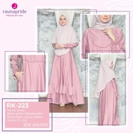 hk3 gamis rauna rk 223/ 224/ 225/ gamis syari balotelli/ gamis set