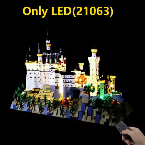 LED lighting kit for Lego 21063 architecture Neuschwanstein castle building block bricks (only light