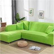 Pet Sofa Cover Stretch L Shaped Sofa Cover For Living Room Chaise Longue Sofa Cover Sectional Slipcover Corner Sofa Cover L Shape Elastic (Color : Green, Specification : 3 Seater 190-230cm)