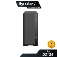 SYNOLOGY DS124 NAS DISKSTATION 1-BAY NAS 2-CORE PROCEESOR - IDEAL DATA BACKUP HOME CLOUD STORAGE