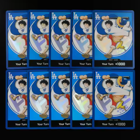 2026 Los Angeles Dodgers One Piece TCG OPCG English One Piece Night Promo DON Card OPTCG Anime Colle