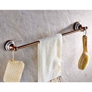 Rose Gold Brass Bathroom Single Rail Towel Bar Wall Mounted Shower Bath Rack Holder Uba381